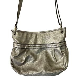 Relic crossbody gold metallic Purse shoulder bag with pockets adjustable strap